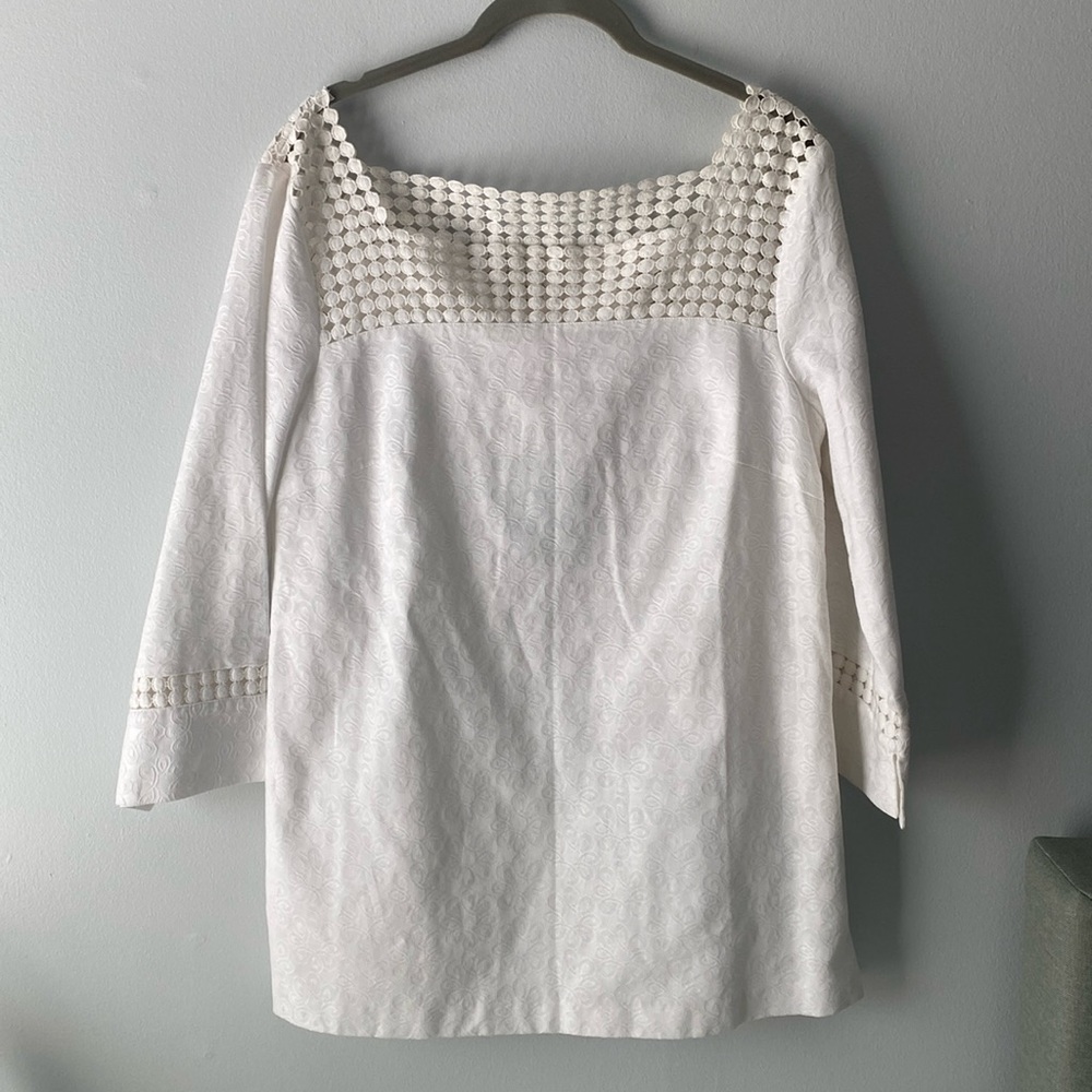 Classic Lilly Pulitzer Bees Knees White Tunic NWT 10